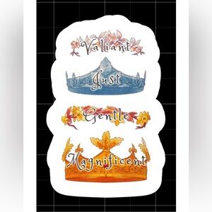 Chronicles of Narnia- crowns of Narnia waterproof vinyl sticker